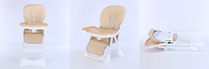 كرسي مرتفع للأطفال الرضع قابل للطي من Wholeslae الصين مع ضبط الارتفاع