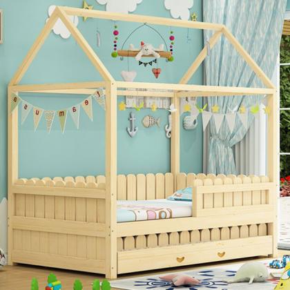 Solid Wood Kids House Bed wholesale