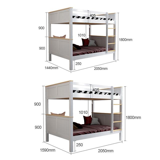 Factory Direct China Detachable Solid Wooden Bunk Bed