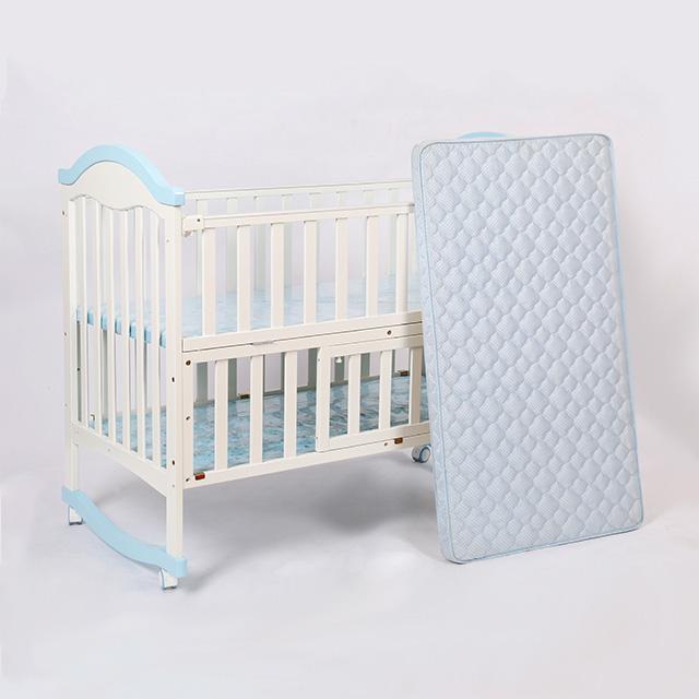 Multifunctional Adjustable White Baby Wood Bed