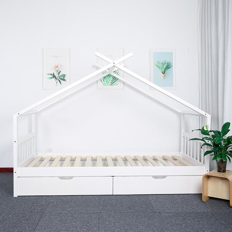 Simple Wooden Kids House bed