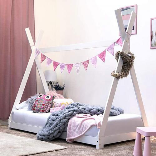 Eco-friendly Modern Kids Wood Teepee Bed manufacturer