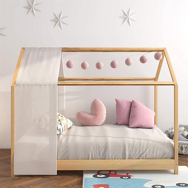 Kids Wooden Solid House Bed Toddler Bed