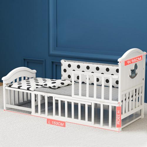 Wooden Crib with Wheels
