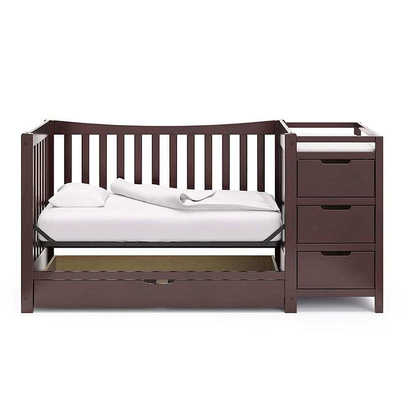 Modern Convertible Baby Wood Crib