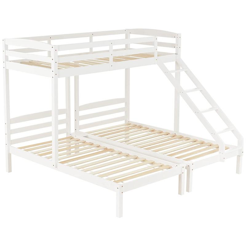 Full Over Twin Wood Triple Bunk Bed supplier