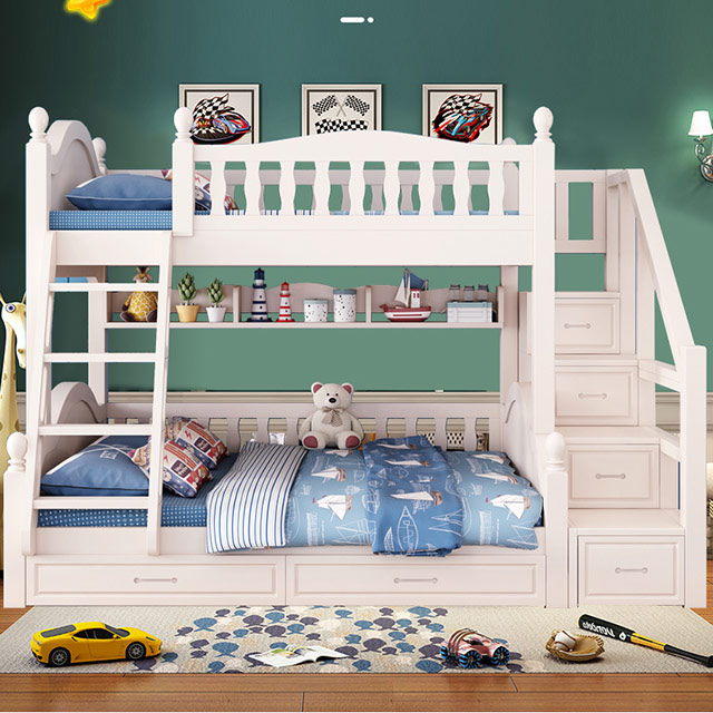  WBB601 .سرير بطابقين الخشب من الطفل