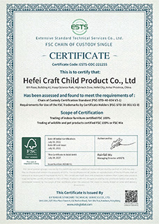 أحدث شهادة FSC لدينا - شركة hefei craft child product co . , ltd
